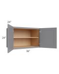 Grey Shaker 36x24x24 Wall Cabinet 