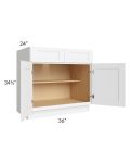 Brilliant White Shaker 36" Base Cabinet