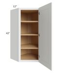 Brilliant White Shaker 24x42 Wall Diagonal Corner Cabinet 