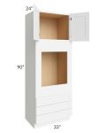 Brilliant White Shaker 33x90x24 Oven Cabinet