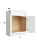 Brilliant White Shaker 24" Vanity Base Cabinet