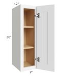 Brilliant White Shaker 09x30 Wall Cabinet