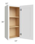 Brilliant White Shaker 15x36 Wall Cabinet