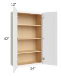 Brilliant White Shaker 24x42 Wall Cabinet