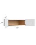 Brilliant White Shaker 33x12x24 Wall Cabinet