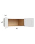 Brilliant White Shaker 33x15x24 Wall Cabinet
