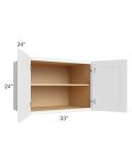 Brilliant White Shaker 33x24x24 Wall Cabinet