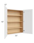 Brilliant White Shaker 33x42 Wall Cabinet