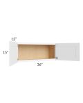 Brilliant White Shaker 36x15 Wall Cabinet 