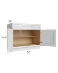 Lakewood White 42" Base Cabinet