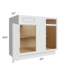 Lakewood White 42" Blind Base Cabinet 
