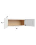 Lakewood White 30x12 Wall Cabinet 