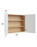Lakewood White 33x30 Wall Cabinet