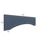 Midtown Blue Shaker 54" Arched Recessed Panel Valance (Trimmable)