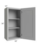 Dove Grey Shaker 18x36 Wall Cabinet