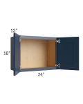 Midtown Blue Shaker 24x18 Wall Cabinet