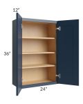 Midtown Blue Shaker 24x36 Wall Cabinet