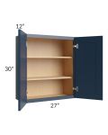 Midtown Blue Shaker 27x30 Wall Cabinet