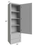 Dove Grey Shaker 18x60 Wall Cabinet With Drawers