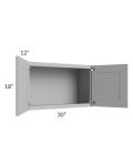 Dove Grey Shaker 30x18 Wall Cabinet