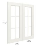 Providence Cream 30x36 Mullion Glass Door Only with Glass Included