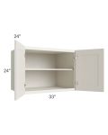 Providence Cream Glaze 33x12 Wall Cabinet