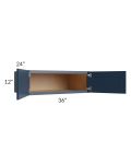 Midtown Blue Shaker 36x12x24 Wall Cabinet