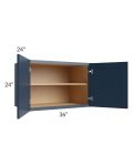 Midtown Blue Shaker 36x24x24 Wall Cabinet