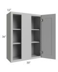 Dove Grey Shaker 30" Blind Wall Cabinet