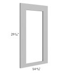 Dove Grey Shaker 24x30 Wall Diagonal Corner Glass Door Only with Glass Included