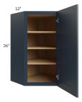 Midtown Blue Shaker 24x36 Diagonal Corner Wall Cabinet