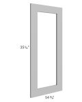 Dove Grey Shaker 24x36 Wall Diagonal Corner Glass Door Only with Glass Included