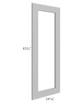 Dove Grey Shaker 24x42 Wall Diagonal Corner Glass Door Only with Glass Included
