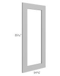 Dove Grey Shaker 27x36x15 Wall Diagonal Corner Glass Door Only with Glass Included