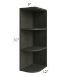 Charlotte Dark Grey 9x30 Wall End Shelf Cabinet