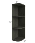 Charlotte Dark Grey 9x36 Wall End Shelf Cabinet