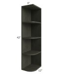 Charlotte Dark Grey 9x42 Wall End Shelf Cabinet