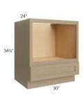 Royal Natural Shaker 30" Base Microwave Cabinet