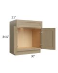Royal Natural Shaker 30" Vanity Sink Base Cabinet