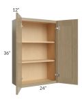 Royal Natural Shaker 24x36 Wall Cabinet