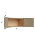 Royal Natural Shaker 36x18x24 Wall Cabinet