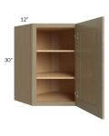Royal Natural Shaker 24x30 Wall Diagonal Corner Cabinet