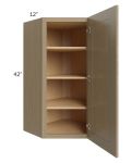 Royal Natural Shaker 24x42 Wall Diagonal Corner Cabinet