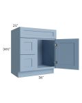 Sky Blue Shaker 30" Bathroom Vanity