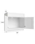 Aspen White Shaker 36" Bathroom Vanity 