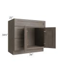 Natural Grey Shaker 36" Bathroom Vanity
