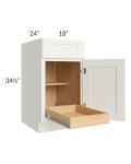 Linen Shaker 18" Base Cabinet with 1 Rollout Tray