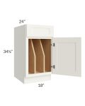 Linen Shaker 18" Tray Divider Base Cabinet
