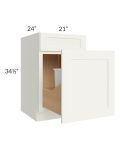 Linen Shaker 21" Base Cabinet with Double Trashcan Pullout
