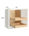 Linen Shaker 24" Full Height Base Cabinet with 2 Rollout Trays